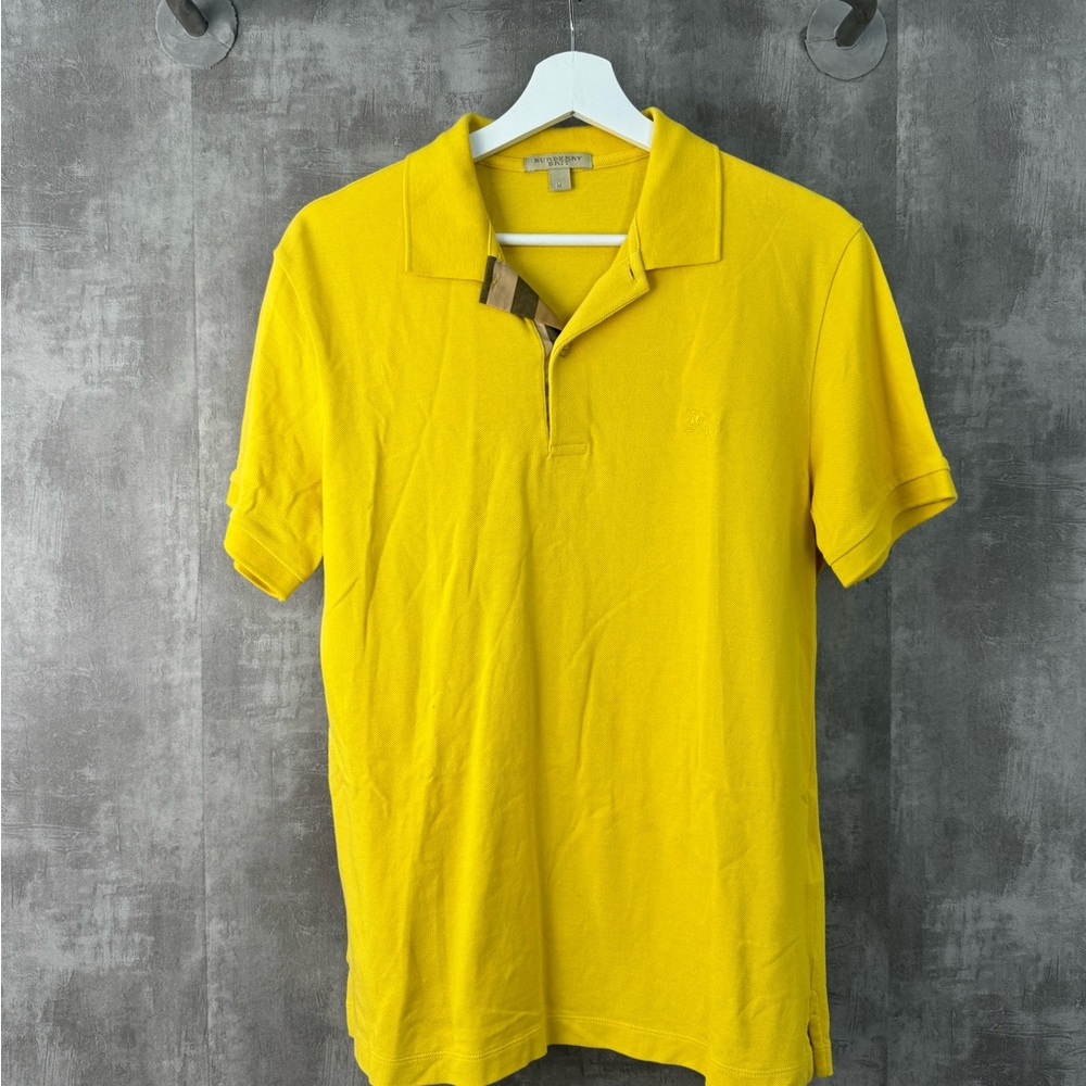 🚩steal Authentic Burberry Yellow Polo Shirt